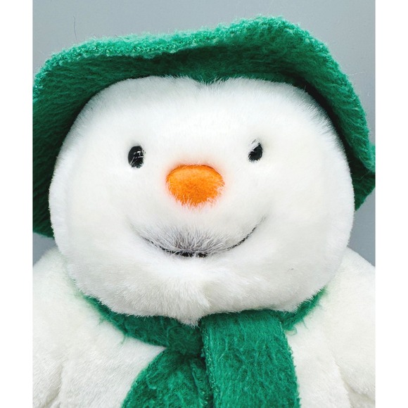 Eden The Snowman Plush Green Hat Scarf Vintage Raymond Briggs 11 inch - Picture 2 of 10